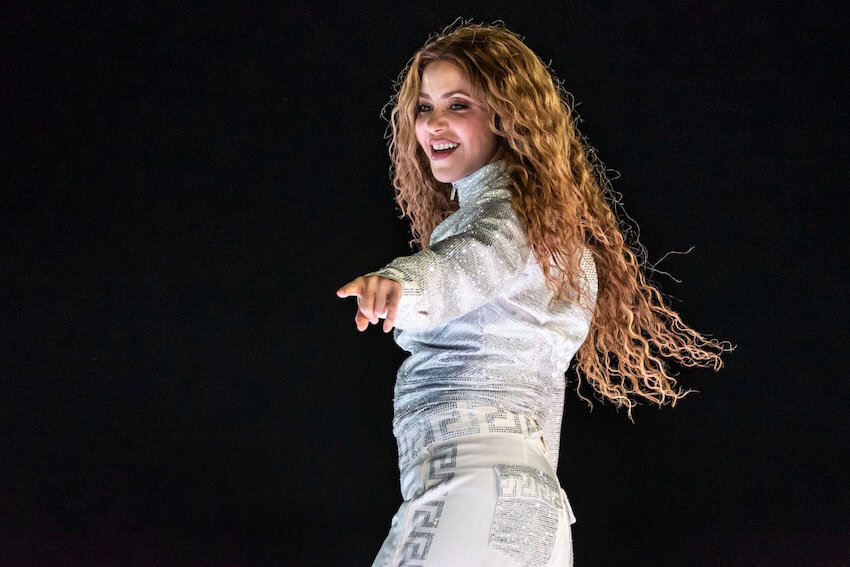 Shakira performing