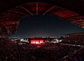 stadium at night