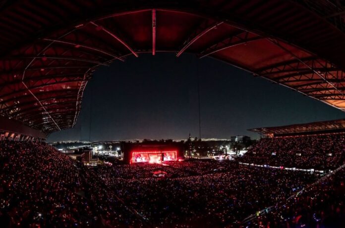 stadium at night
