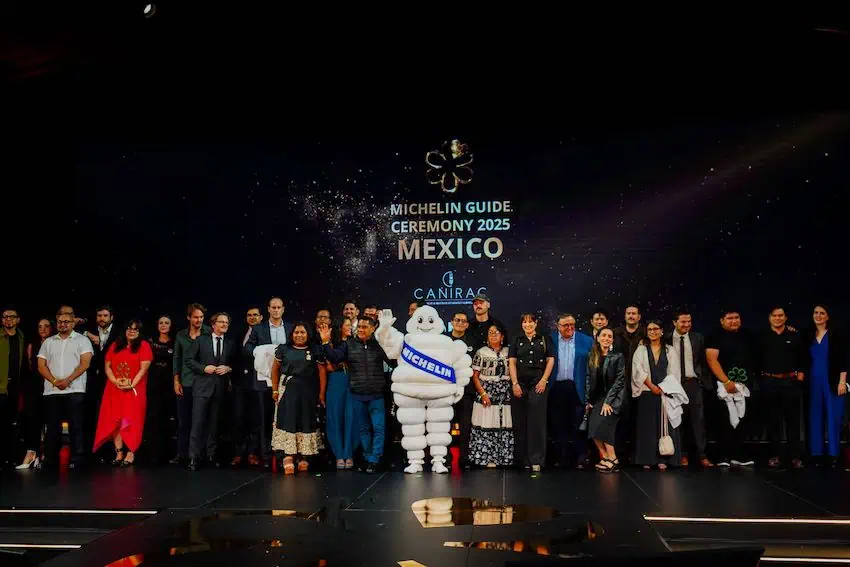 The Michelin star chefs at the 2025 award ceremony in Mexico City on Tuesday night.