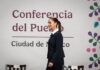 President Sheinbaum arrives for her Wednesday morning press conference on June 4, 2025.
