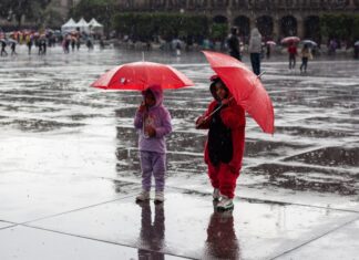 2 people with rain umbrellas