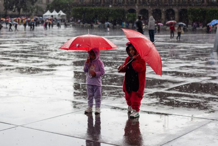 2 people with rain umbrellas