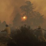 Tecate forest fires in Baja California