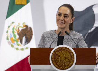 Claudia Sheinbaum at her morning press conference