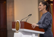 Sheinbaum at her morning press conference
