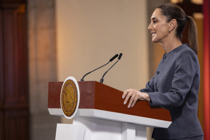 Sheinbaum at her morning press conference