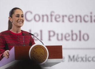 President Claudia Sheinbaum at her morning press conference