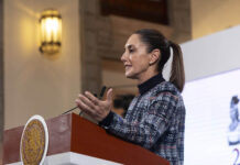 President Sheinbaum at her Thursday morning mañanera press conference