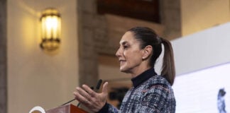 President Sheinbaum at her Thursday morning mañanera press conference