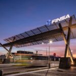 Finsa sign at sunset