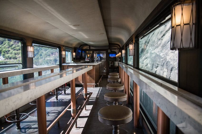 The interior of the Tren Chepe in Chihuahua's Copper Canyon