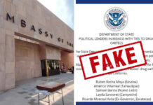 A fake statement by the U.S. Embassy in Mexico