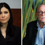 Two portraits of Bank of Mexico officials: Victoria Rodriguez on the left and Jonathan Heath on the right