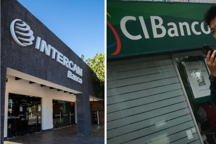 Signs for Mexican banks Intercam and CIBanco