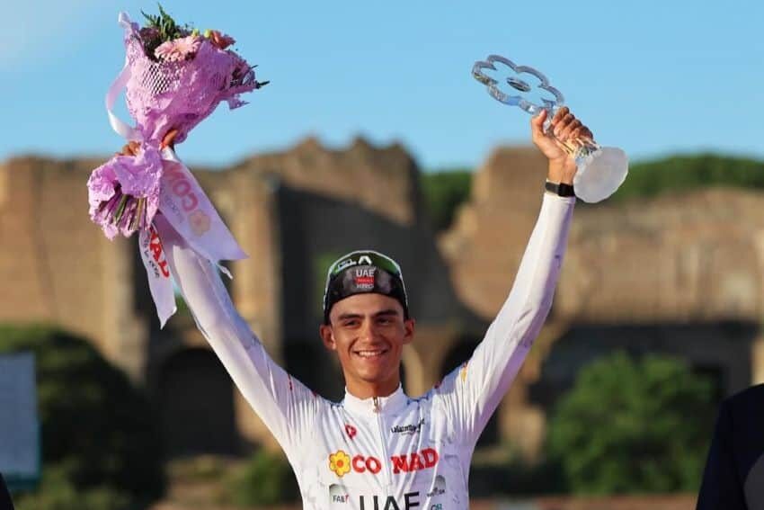 Young man with arms in the air