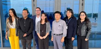 Group of men and women standing