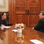 Sheinbaum and Landau meet in the National Palace