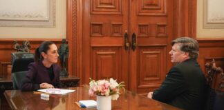 Sheinbaum and Landau meet in the National Palace