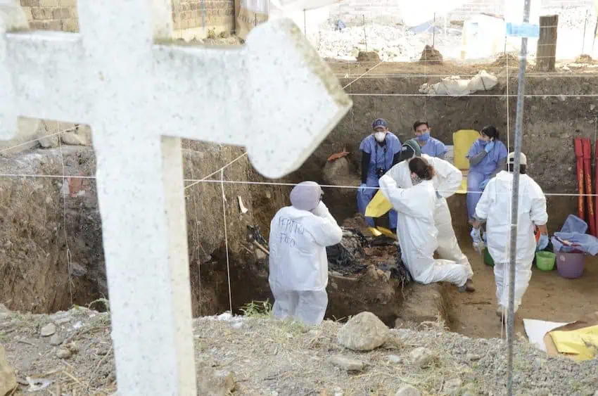 mass grave near Jojutla, Morelos