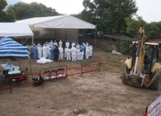 mass grave near Jojutla, Morelos