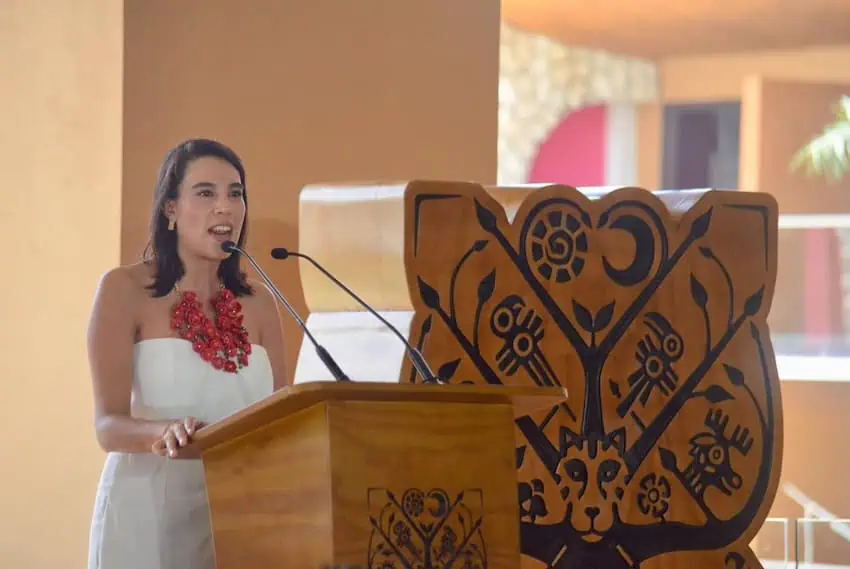 lady at podium