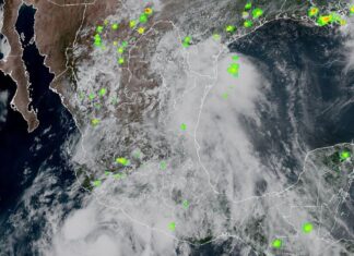 At 9 a.m. on Monday, Flossie was centered about 160 miles (255 kilometers) south of Zihuatanejo, Guerrero, and was moving parallel to Mexico's southwestern coastline at 10 mph (16 kph).