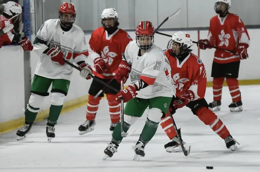 Un juego de hockey sobre hielo en México