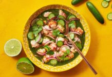A bowl of aguachile, sinaloa food
