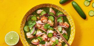 A bowl of aguachile, sinaloa food