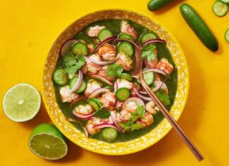 A bowl of aguachile, sinaloa food