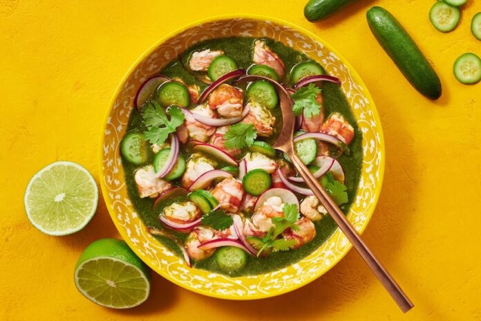 A bowl of aguachile, sinaloa food
