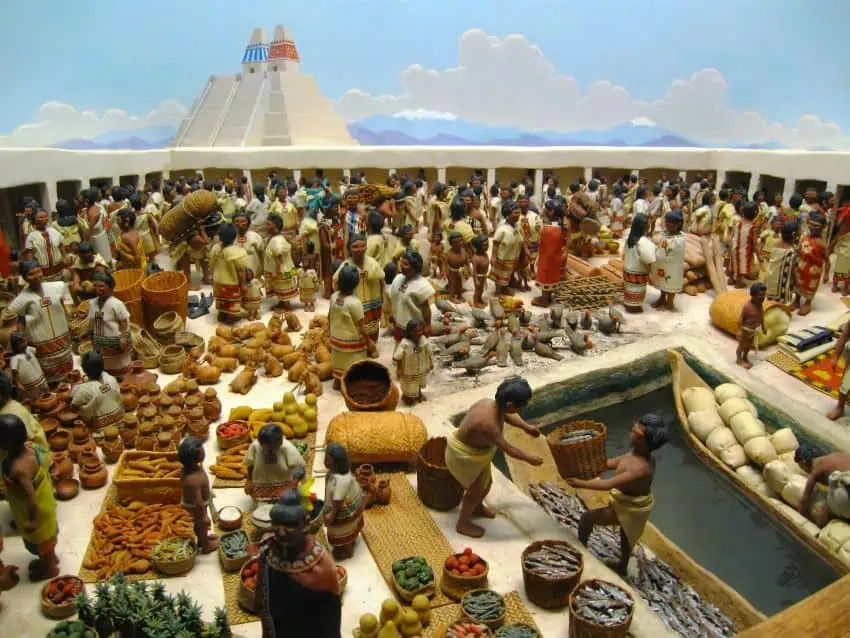 Model of the Tlatelolco marketplace