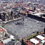 Mexico City zocalo from above