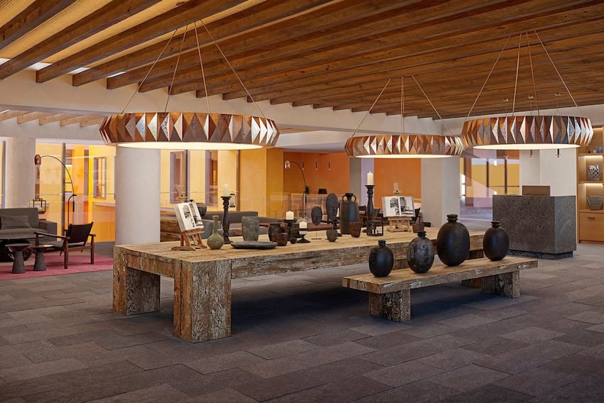 A hotel lobby