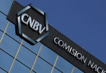 The National Banking and Securities Commission building with the CNBV logo