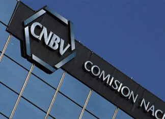 The National Banking and Securities Commission building with the CNBV logo