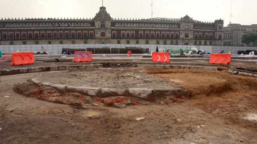 Excavations in the mexico city zocalo in 2017
