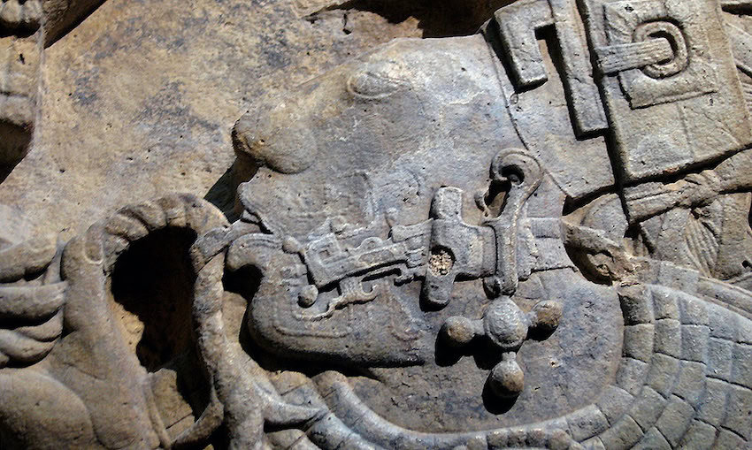 throne of Bird Jaguar III, Lord of Yaxchilan