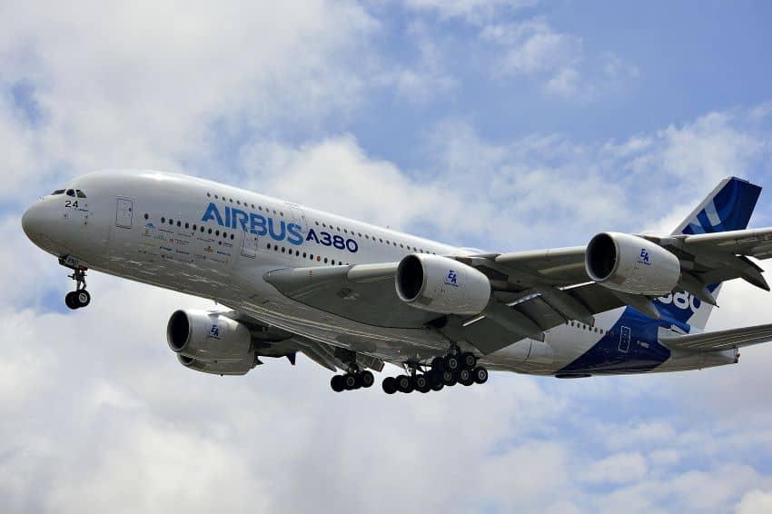 airbus jet in the air