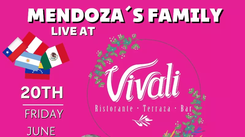 David Mendoza presents Mendoza´s Family live at Vivali Ristorante Bar & Terrace