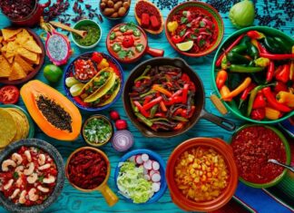 a selection of Mexican ingredients and dishes