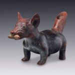 A statue of a dog from one of Pueblas museums