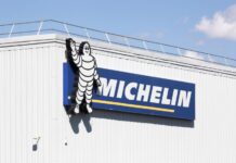 A Michelin sign on a building