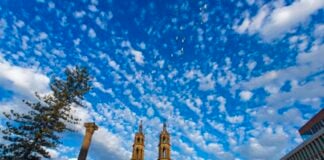The cathedral in the middle of Tepic, Nayarit