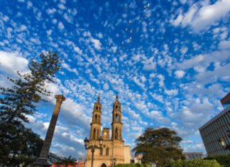 The cathedral in the middle of Tepic, Nayarit