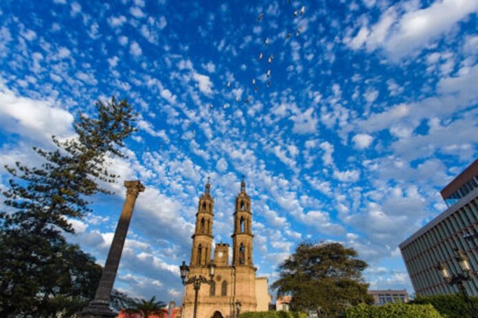 The cathedral in the middle of Tepic, Nayarit