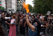 Anti-gentrification protest Mexico City
