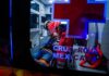 inside a Cruz Roja ambulance