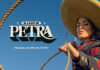 A poster reading El Lazo de Petra with a Mexican charra horseback rider twirling a lasso